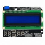 16x2 LCD Arduino Keypad Shield Module front view with display