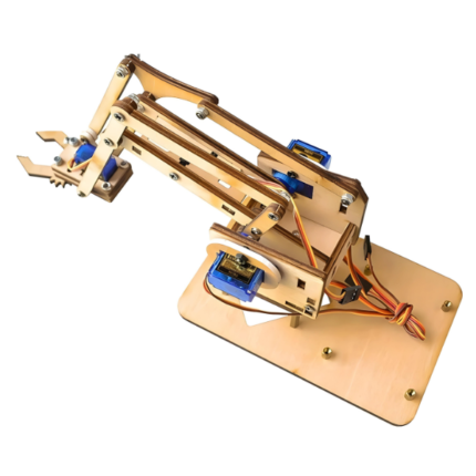 4 DOF servo Controlled Robotic arm with Gripper without servo, only kit available