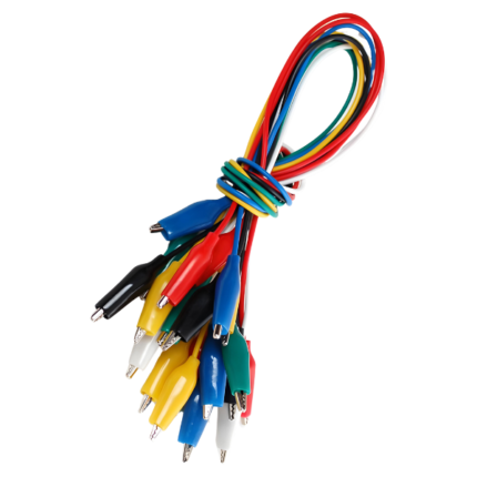 50cm Long Alligator Clips, Electrical DIY Test Leads (Pack of 5)