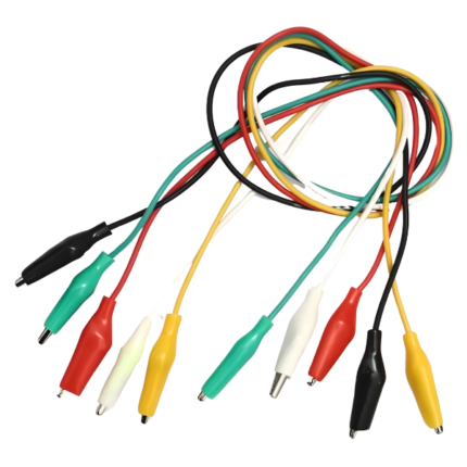 50cm Long Alligator Clips, Electrical DIY Test Leads (Pack of 5)