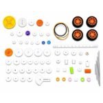 80 PCS Plastic Gear Set Rack Pulley Worm Belt DIY Robot front view
