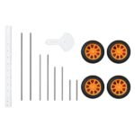 Plastic gear set 80 pieces multicolor spur worm rack