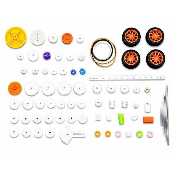 80 PCS Plastic Gear Set Rack Pulley Worm Belt DIY Robot front view