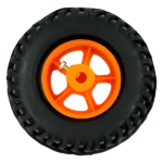 80mm x 25mm Plastic Robotic Wheel Durable Rubber Tire Wheel 6mm Hole for DC Geared Motor RC Car Robot 1 PairPack of 2 tyres.