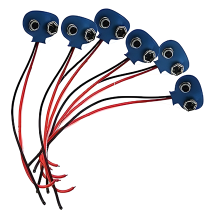 9V Battery Clip Connectors - 5pcs per pack Reusable item