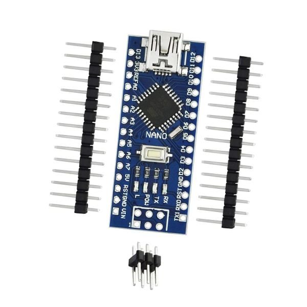 Arduino Nano R3 compatible development board with CH340 chip for DIY electronics projects.