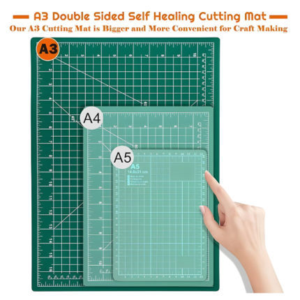 Double Sided Green Cutting Mat Board A3 Size Pad Model Healing Design