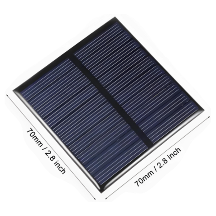 Mini Solar Panel 6V for Project Work (7x7x0.3cm Size)(Square Shaped)