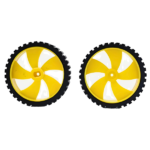 Pack of 2 wheel-4512 Robot Durable Rubber Tire Yellow wheel 45mm for BO or DC Motor