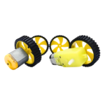 Pack of 2 wheel-4512 Robot Durable Rubber Tire Yellow wheel 45mm for BO or DC Motor