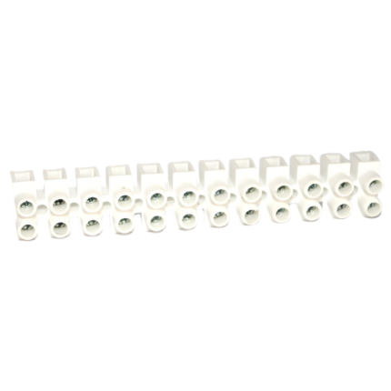 Panel Mount Barrier Terminal Block - 2 Row, 12 Way, 15A