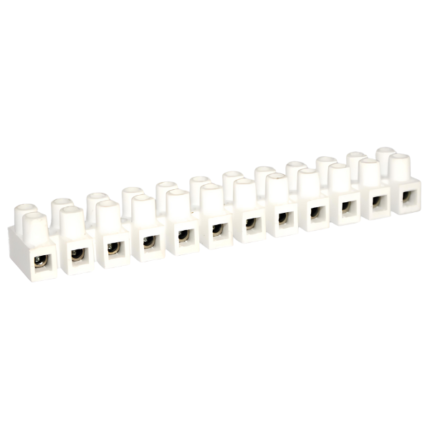 Panel Mount Barrier Terminal Block - 2 Row, 12 Way, 15A