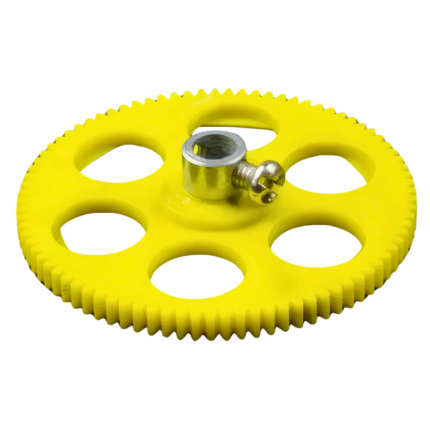 Small Plastic gear with screw Yellow color (54 mm)