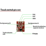 TTP223 1-Channel Capacitive Touch Sensor Module Red Color