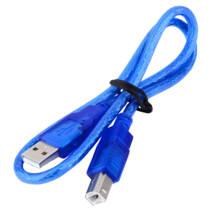 USB Cable (A- B) for Arduino UNOMEGA, Personal Computer, Printer, Server, Scanner (Blue) 50 cm length