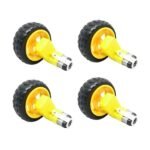 L Shaped DC BO Motor with 65mm Yellow Wheels