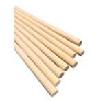 300mm x 9mm Wooden Dowels Pole Rods (Set of 8) - Image 2