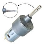 12V 60 RPM Johnson Geared DC Motor for robotic automation.
