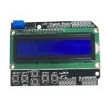 LCD Arduino Keypad Shield Module with 16x2 display, navigation buttons, and pin headers
