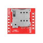 gprs sim800l module back view showing PCB traces power pads and low profile module dimensions