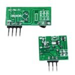 315 MHz RF module top surface with antenna pin and data pin headers visible clearly