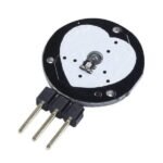 Heart Beat Pulse Sensor Module side view showing compact 15mm disc size and signal wire length