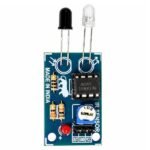 IR line tracking sensor close-up showing IR emitter and receiver pair on PCB