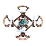 RC XYQ-1 wooden drone kit assembled for beginners learning basic quadcopter building skills.