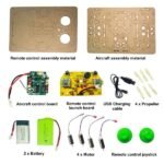 RC XYQ-1 wooden drone kit assembled for beginners learning basic quadcopter building skills.