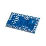 arduino mini board backside with PCB traces, solder pads, and pin hole connections