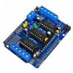 Arduino L293D Motor Driver Shield dual H-bridge front view