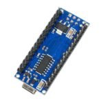 Arduino Nano R3 backside with PCB traces and soldered pins