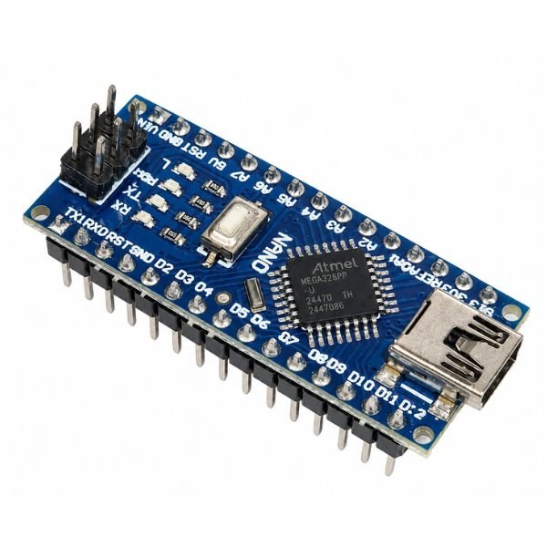 Arduino Nano R3 Compatible Board with CH340 chip soldered, mini USB port, and pin headers