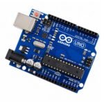 Arduino module layout on Uno R3 showing digital and analog pin headers