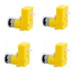L Shaped DC BO Motor with 65mm Yellow Wheels
