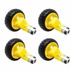 L Shaped DC BO Motor with 65mm Yellow Wheels