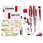 RC plane kit carbon fiber wing tube EPP foam fuselage close up