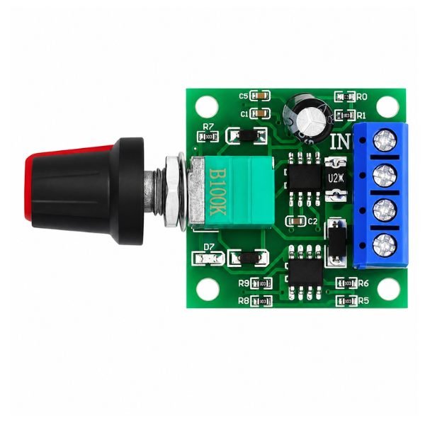 DC Motor PWM Speed Controller 1.8V to 12V 2A front view