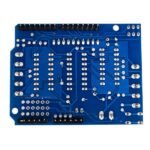 Motor shield L293D dual H-bridge IC 600mA PCB close up view