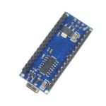 Arduino Nano R3 backside with PCB traces and soldered pins