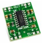 PAM8403 amplifier board stereo L/R speaker wiring pinout view