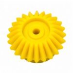 Plastic Bevel Gear 50mm 24 Teeth Yellow DIY Robot front view