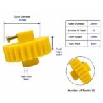Small spur gear 25mm rack pinion 2mm pitch detail view