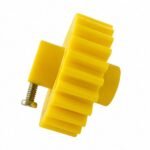 Spur gear 25mm 15 teeth 2mm pitch 6mm bore yellow t