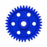 Plastic Spur Gear 40mm 36 Teeth Blue School Project front view