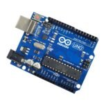 Arduino module layout on Uno R3 showing digital and analog pin headers
