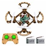 Wooden drone kit basswood frame parts layout top view