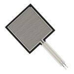 Force sensitive resistor square sensing area close up detail view