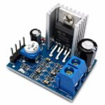 TDA2030A6 amplifier circuit 12V input output wiring close view