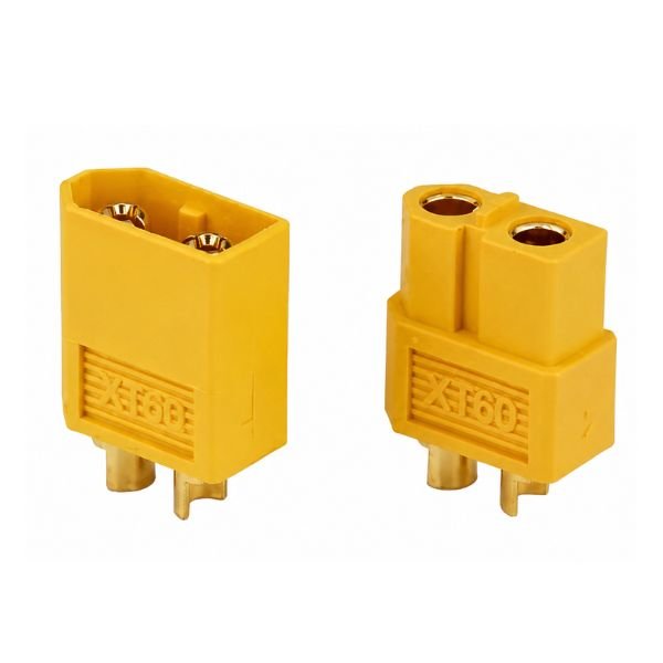 XT60 Male and Female Connector Pair yellow high-current plugs